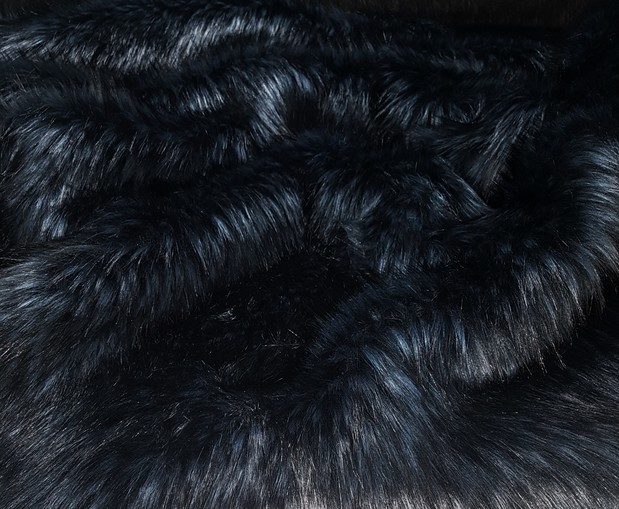 Tundra Wolf Indigo Faux Fur Swatches