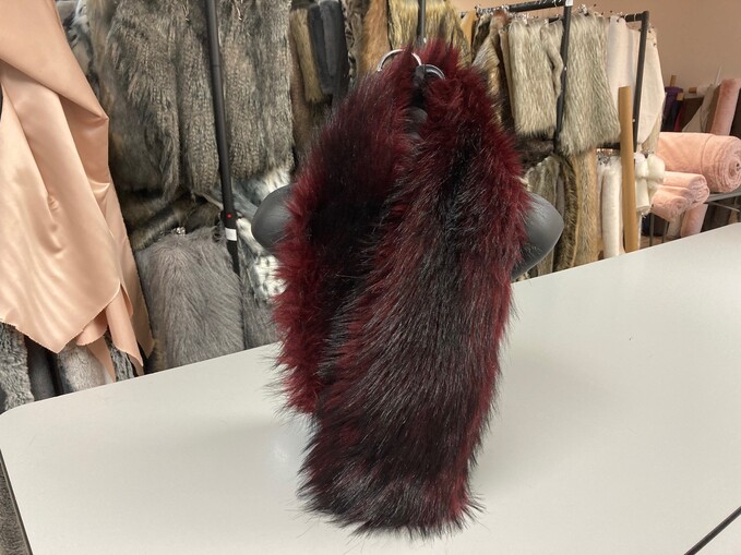 Tuscan Red Faux Fur Neck Scarf