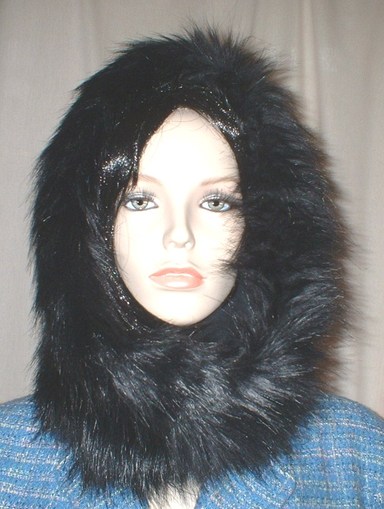 Black Bear Faux Fur Cowl/Neck Warmer