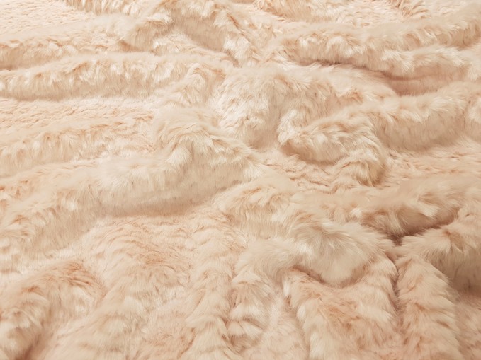 Tissavel Raspberry Ripple Faux Fur Fabric Per Meter