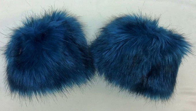 SALE Blue Lagoon Faux Fur Cuffs