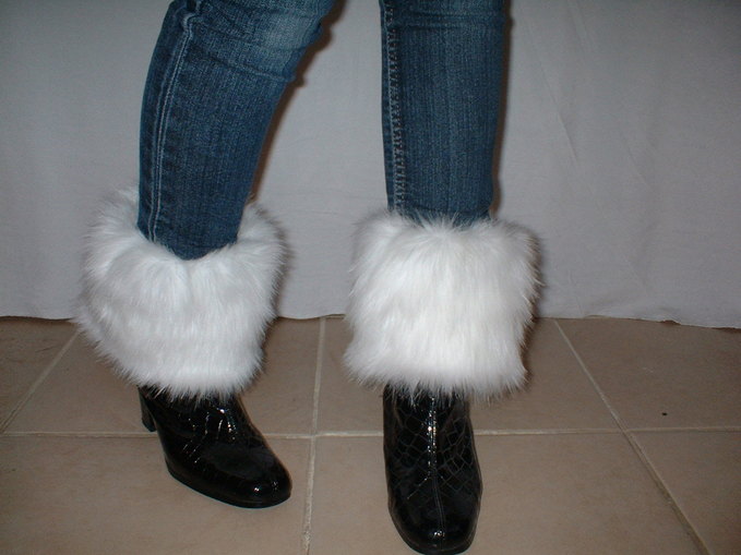 Snow White Faux Fur Boot Toppers