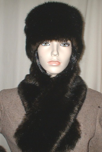 Mahogany Mink Faux Fur Hat