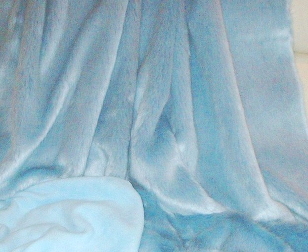 Baby Blue Toddler Faux Fur Blanket 