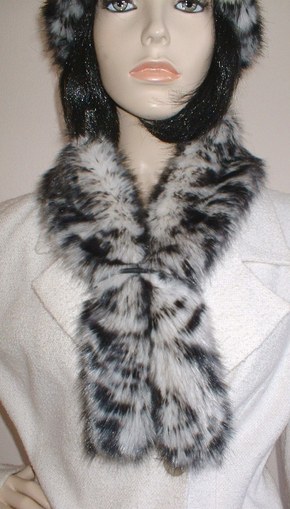 Panther Faux Fur Slim Collar/ Headband