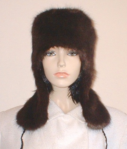Mahogany Mink Faux Fur Trapper Hat