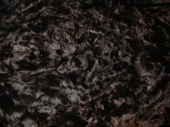 Chocolate Astra Faux Fur Fabric Per Meter