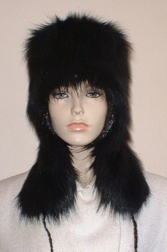 Black Bear Faux Fur Trapper Hat