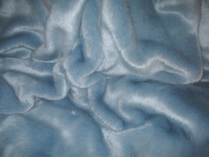 Powder Blue Faux Fur Fabric Per Meter