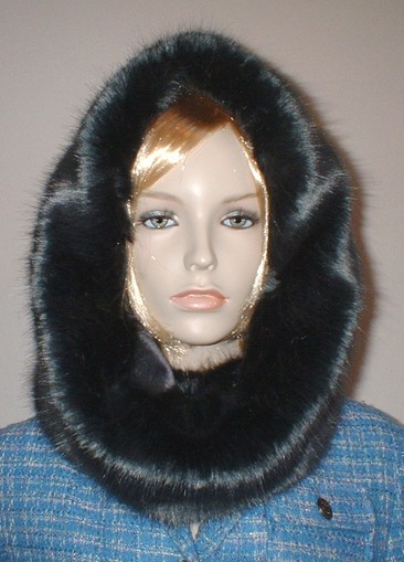 Charcoal Mink Faux Fur Cowl/Neck Warmer