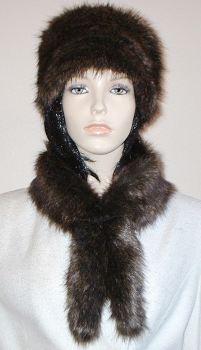 Brown Bear Faux Fur Slim Collar/Headband
