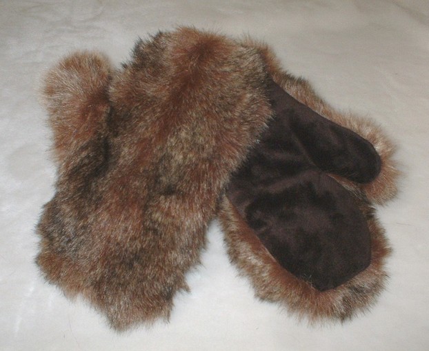 Russian Sable Faux Fur Mittens