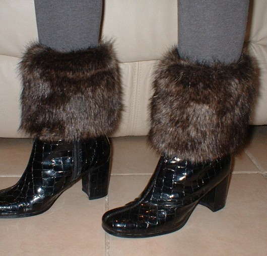 Brown Bear Faux Fur Boot Toppers