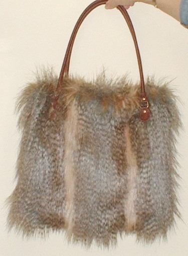 Desert Coyote Faux Fur Bag