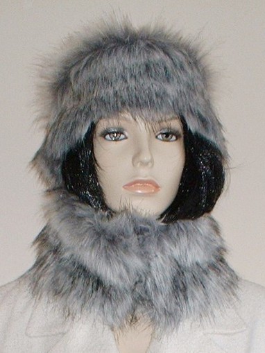 Silver Musquash Faux Fur Headband