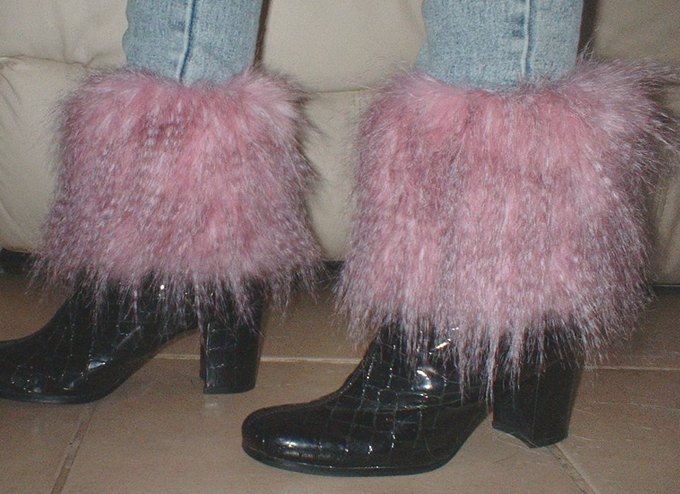 Pretty in Pink Faux Fur Boot Toppers