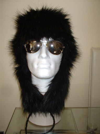 Black Bear Faux Fur Trapper Hat