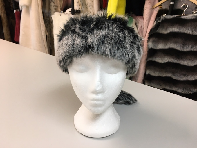 Arctic Wolf Faux Fur Slim Collar/Headband