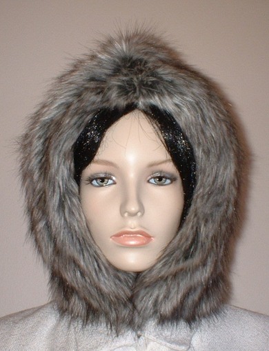 Timber Wolf Faux Fur Hood