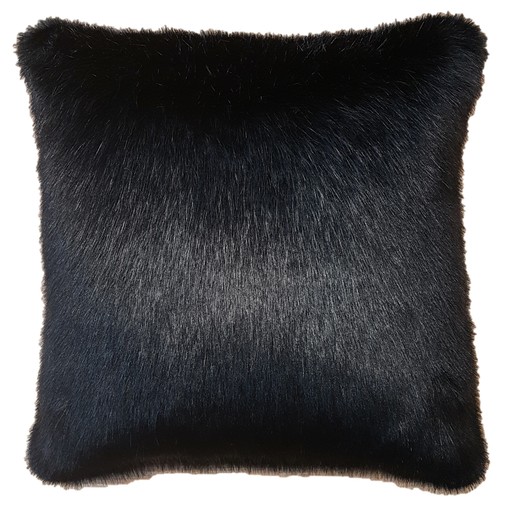 Black Mink Faux Fur Cushions