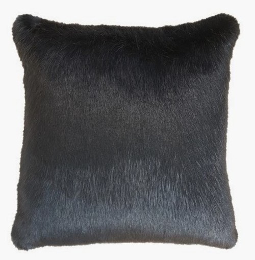 Charcoal Mink Faux Fur Cushions