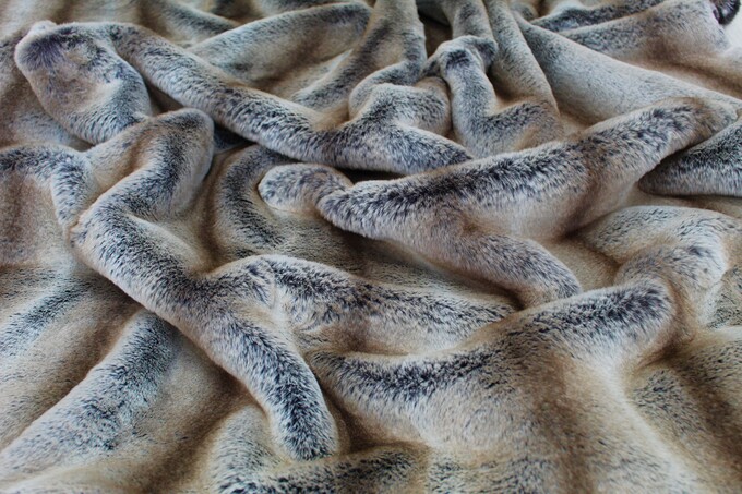 NEW Chinchilla Faux Fur Fabric Per Meter