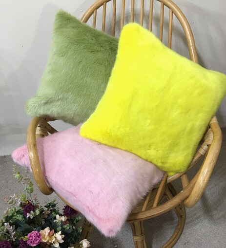 Tissavel Buttercup Faux Fur Cushion