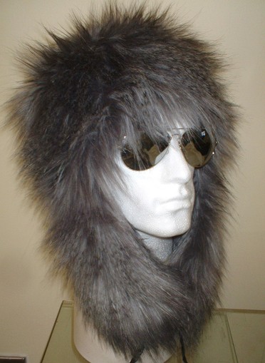Siberian Wolf Faux Fur Trapper Hat