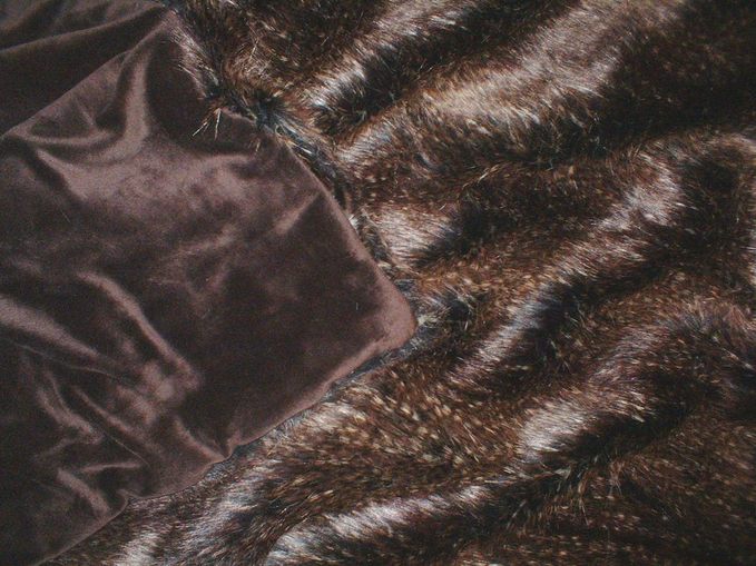 Kodiac Bear Brown Faux Fur Throws