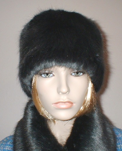 Charcoal Mink Faux Fur Hat