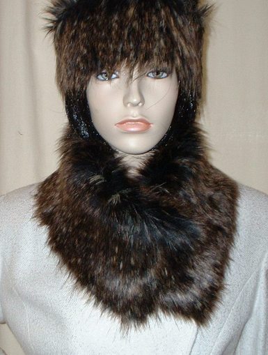 Kodiac Bear Faux Fur Long Collar