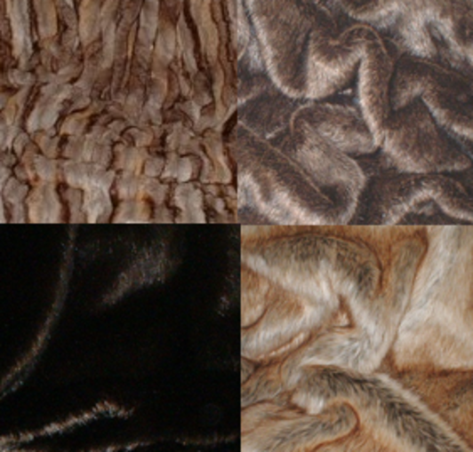 Brown Set of Faux Fur Swatches