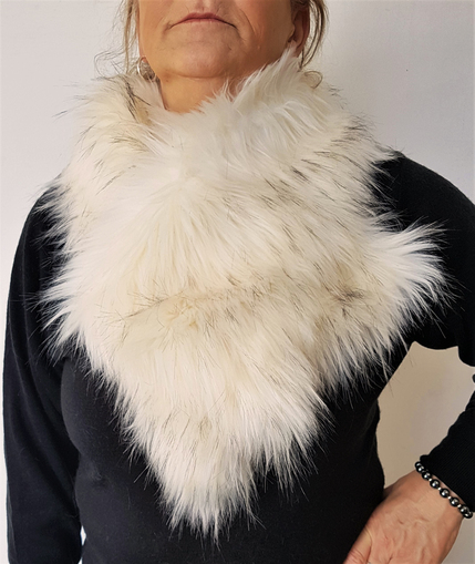 Himalaya Faux Fur Vintage Asymmetric Scarf