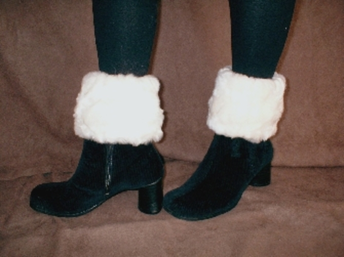 Ivory Astra Faux Fur Boot Topper