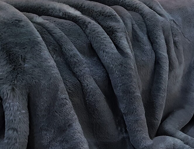 Slate Grey Faux Fur Swatches