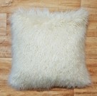 Mongolian Ivory Faux Fur Cushions