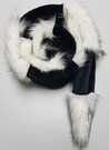 Black Moleskin and Alaska Faux Fur Cheshire Scarf