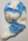 Sky Blue and Polar Bear Faux Fur Cheshire Scarf