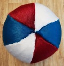 Red, White and Blue Trio Faux Fur Ball