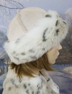 Snow Lynx Faux Fur Roller Hat