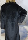 Black Mink Faux Fur Long Coat