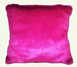 Hot Pink Mink Faux Fur Cushions