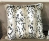 Beige Lynx Faux Fur Cushions