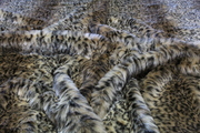 Beige Ocelot Faux Fur Fabric Per Meter