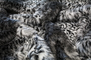 Grey Ocelot Faux Fur Fabric Half Meter