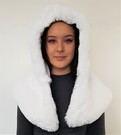Snow White Faux Fur Zipped Hood