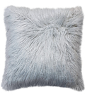 Mongolian Silver Faux Fur Cushions