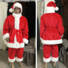 Luxury Faux Fur Men's Santa Suit & Hat
