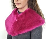 Hot Pink Faux Fur Zipped Collar